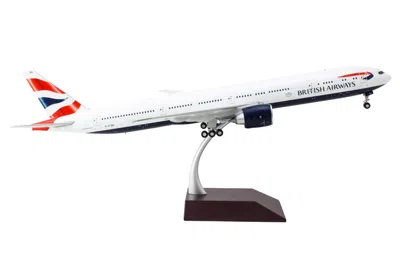 Geminijets Boeing 777-300er Commercial Aircraft "british Airways" (g-stbh) White With Striped Tail "gemini 200"