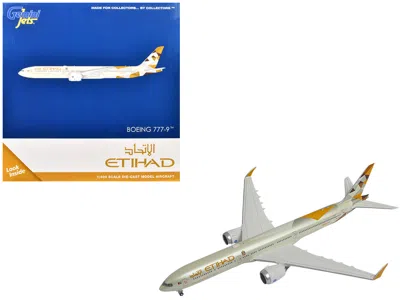 Geminijets Boeing 777-9 Etihad Airways A6-faa Beige Tail Graphics  1/400 Diecast Model Airplane In Multi