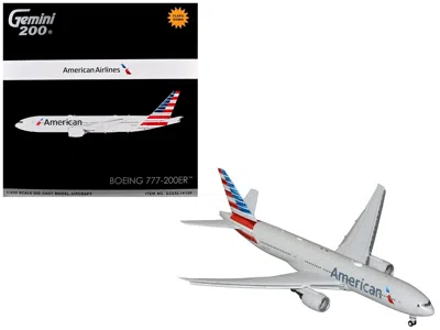 Geminijets Boeing 777-200er Commercial Aircraft With Flaps Down "american Airlines" (n788an) Silver With Stripe