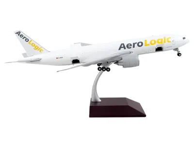 Geminijets Boeing 777f Commercial Aircraft "aerologic" White "gemini 200 - Interactive" Series 1/200 Diecast Mo