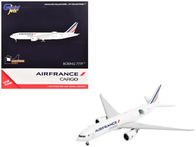 Geminijets Boeing 777f Commercial Aircraft "air France Cargo" (f-guoc) White With Red And Blue Striped Tail "in