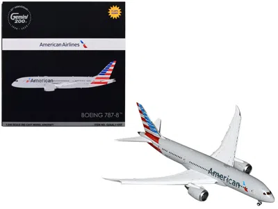 Geminijets Boeing 787-8 Commercial Aircraft With Flaps Down "american Airlines" Gray With Tail Stripes "gemini