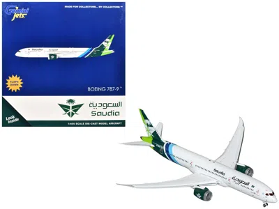 Geminijets Boeing 787-9 Commercial Aircraft With Flaps Down "saudia Airline" (hz-arb) White With Tail Graphics 
