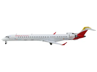 Geminijets Bombardier Crj1000 Commercial Aircraft "iberia Regional" (ec-mvz) White With Red Tail 1/400 Diecast