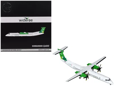 Geminijets Bombardier Q400 Commercial Aircraft "wideroe" (ln-wdm) White With Green Tail "gemini 200" Series 1/2