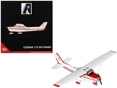 Geminijets Cessna 172 Skyhawk Aircraft "n12631" Red And White "gemini General Aviation" Series 1/72 Diecast Mod