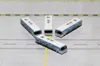Geminijets Cobus 3000 Passenger Bus White And Blue With Graphics "us Airways Shuttle Bus - Greener Transit" 4 P