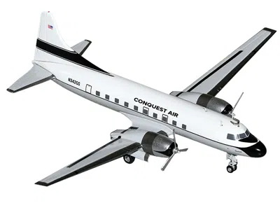 Geminijets Convair C-131 Commercial Aircraft "conquest Air Cargo" (n342gs) White With Black Tail Stripes "gemin