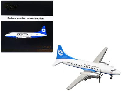 Geminijets Convair Cv-580 Commercial Aircraft "federal Aviation Administration" White With Blue Tail "gemini 20