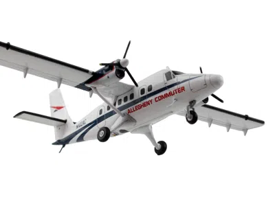 Geminijets De Havilland Dhc-6-300 Commercial Aircraft "allegheny Airlines" White With Blue Stripes "gemini 200"
