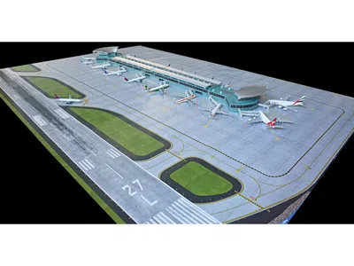 Geminijets Deluxe Airport Mat For 1/400 Scale Models By