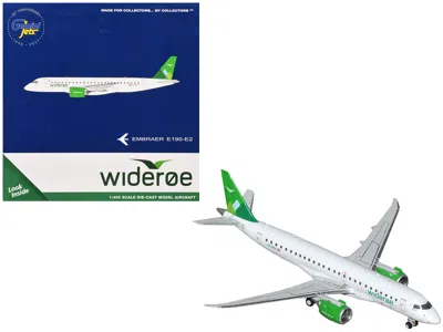 Geminijets Embraer E190-e2 Commercial Aircraft "wideroe" (ln-wea) White With Green Tail 1/400 Diecast Model Air