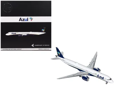 Geminijets Embraer E195-e2 Commercial Aircraft "azul Brazilian Airlines" (ps-aeh) White With Blue Tail "gemini 