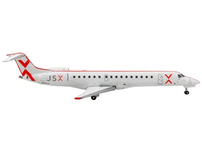 Geminijets Embraer Erj-145 Commercial Aircraft "jetsuitex" White With Red Stripes 1/400 Diecast Model Airplane