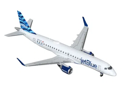 Geminijets Embraer Erj-190 Commercial Aircraft "jetblue Airways" (n323jb) White With Blue Tail 1/400 Diecast Mo