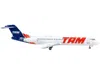 Geminijets Fokker F100 Commercial Aircraft "tam Linhas Aereas" White With Blue Tail 1/400 Diecast Model Airplan