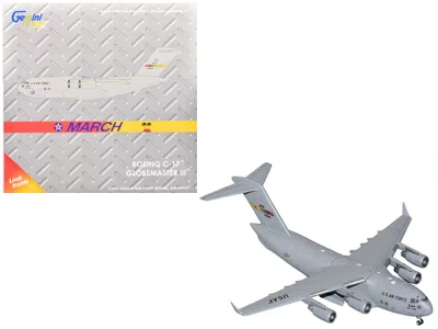 Geminijets Mcdonnell Douglas C-17 Globemaster Iii Transport Aircraft "452nd Amw March Arb" United States Air Fo In Gray