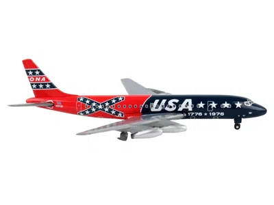 Geminijets Mcdonnell Douglas Dc-8-21 Commercial Aircraft "overseas National Airways - Usa" Blue And Red Confede
