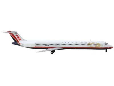 Geminijets Mcdonnell Douglas Md-82 Commercial Aircraft "trans World Airlines" White With Red Stripes 1/400 Diec