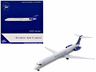 Geminijets Mcdonnell Douglas Md-83 Commercial Aircraft "everts Air Cargo" (n965ce) White With Blue Tail 1/400 D