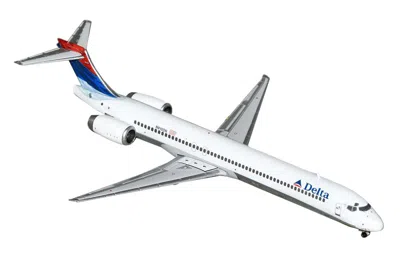 Geminijets Mcdonnell Douglas Md-90 Commercial Aircraft "delta Air Lines" (n910dn) White With Blue And Red Tail