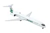 Geminijets Mcdonnell Douglas Md-90 Commercial Aircraft "reno Air" (n905ra) White With Green Tail 1/400 Diecast