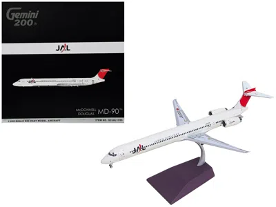Geminijets Mcdonnell Douglas Md-90 Commercial Aircraft "japan Airlines" (ja002d) White With Red Tail "gemini 20