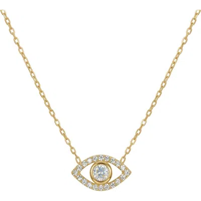 Gemma Azzurro Ojos Gold Eye Necklace