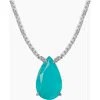 Gemma Azzurro Paraiba Stone Pear Tennis Necklace In Blue