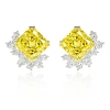 Gemma Azzurro Radiant Canary Stud Earrings In Gold