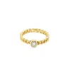 Gemma Couture Women's Solitaire Round Diamond Chain Ring In Gold