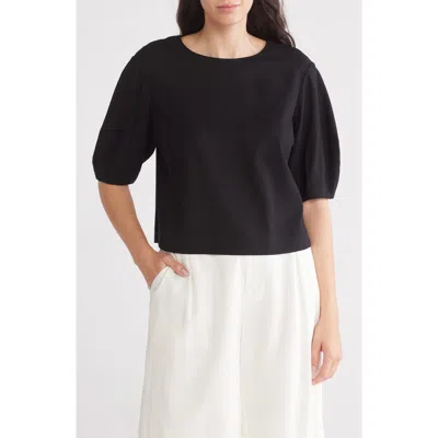 Gemma + Jane Balloon Sleeve Top In Black