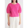 Gemma + Jane Balloon Sleeve Top In Fuchsia
