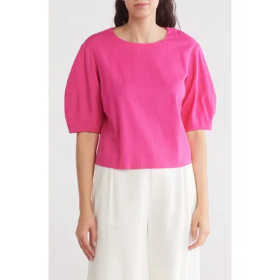 Gemma + Jane Balloon Sleeve Top In Fuchsia