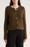 Gemma + Jane Buttoned Cardigan Sweater In Green
