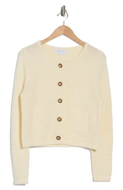Gemma + Jane Buttoned Cardigan Sweater In Ivory
