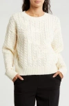 Gemma + Jane Cable Knit Sweater In Ivory