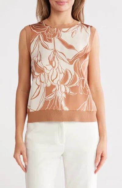 Gemma + Jane Crewneck Print Sleeveless Top