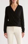 Gemma + Jane Crossover Front Sweater In Black