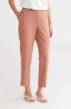 Gemma + Jane Effortless Crop Straight Leg Pants In Brown