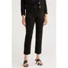 Gemma + Jane Faux Suede Ankle Pants In Black