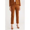 Gemma + Jane Faux Suede Ankle Pants In Brown