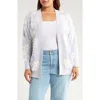 Gemma + Jane Floral Jacquard Long Cardigan In Multi