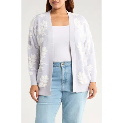 Gemma + Jane Floral Jacquard Long Cardigan In Multi