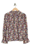 Gemma + Jane Georgette Button Front Top In Multi