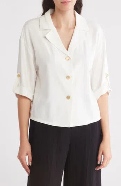 Gemma + Jane Half Sleeve Shirt In Ivory