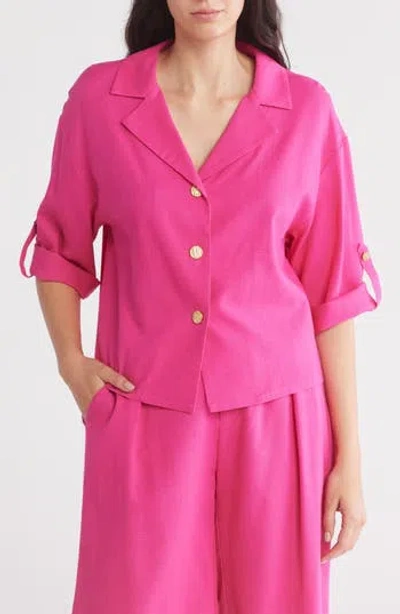 Gemma + Jane Half Sleeve Shirt In Pink