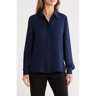 Gemma + Jane Lace Trim Button-up Shirt