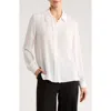 Gemma + Jane Lace Trim Button-up Shirt In White