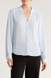 Gemma + Jane Long Sleeve Button-up Shirt In Blue